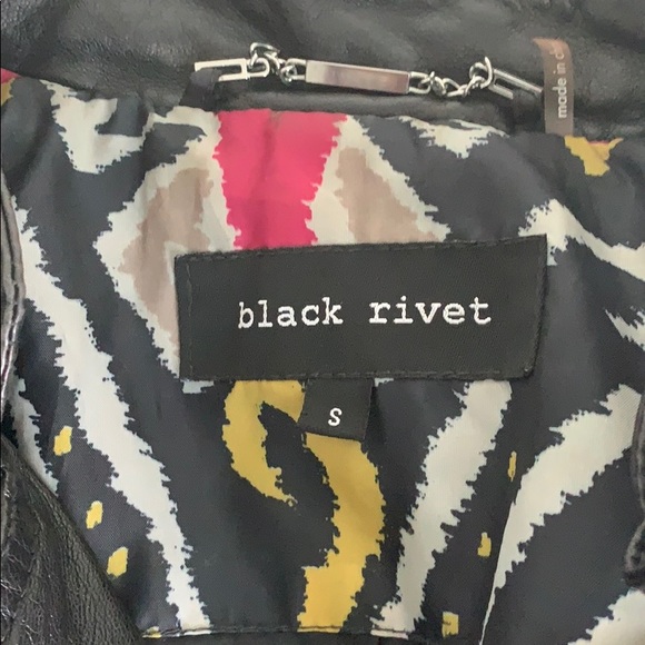 Black Rivet Leather jacket - Picture 3 of 4